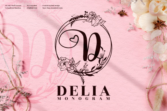 Delia Monogram: A Premium Display Font for Web Design