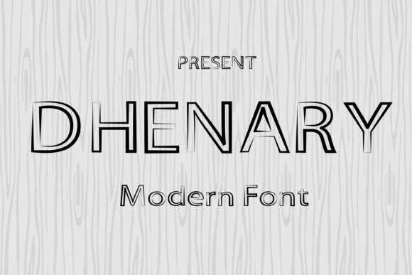 Dhenary: A Cool Outlined Display Font for Bold Branding