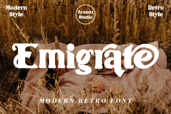 Emigrate: A Retro Display Font for Bold Branding