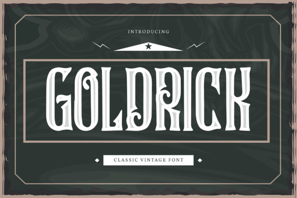 Goldrick: A Vintage Display Font for Bold Marketing