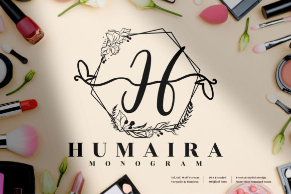 Humaira Monogram: A Premium Display Font for Branding