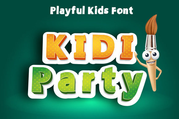 Kidi Party: A Playful Display Font for Small Business Branding