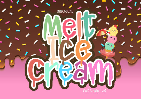 Melt Ice Cream: A Playful Display Font for Small Business