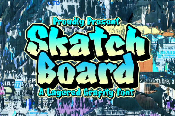 Skatchboard: A Bold Graffiti Display Font for Makers